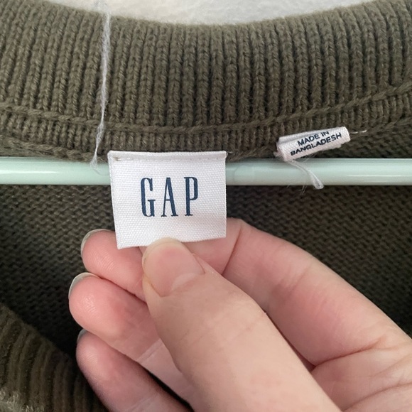 GAP Surplus Green Collared Ribbed Sweater Size X Small - Picture 5 of 10